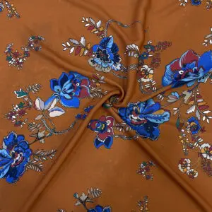 Çiçekli İnce Krep Kumaş 66