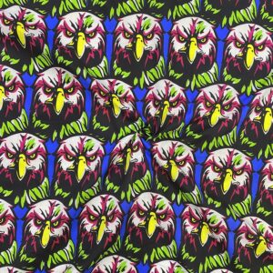 Baykuş Desenli İpek Vual Kumaş 50