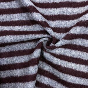 Bordo Çizgili Keçe Kumaş 09