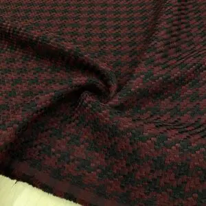 Bordo Kazayağı Desenli Poliviskon Şanel Kumaş 142