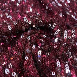 Bordo Pullu Payet Kumaş 50