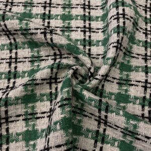 Çam Yeşili Detaylı Geometrik Desenli Şanel Kumaş 113