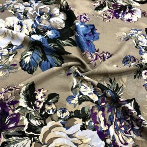 Çiçek Desenli Şifon Kumaş 91