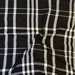 Ekose Desenli Pamuk Viskon Kumaş 376