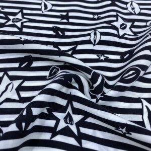 Emoji Desenli İpek Viskon Kumaş 395