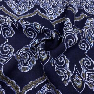 Etnik Desenli Pamuk Viskon Kumaş 465