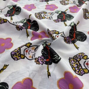 Figürlü İpek Vual Kumaş 53