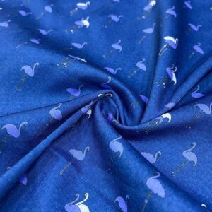 Flamingo Desenli Pamuk Poplin Kumaş 100 Flamingo Desenli Pamuk Poplin Kumaş 100