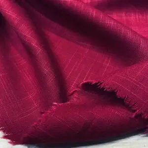 Fuşya Renk Pamuk Keten Kumaş 22