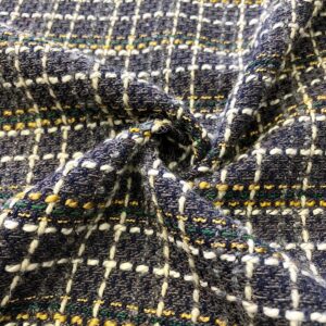 Gri Ekose Desenli Şanel Kumaş 158