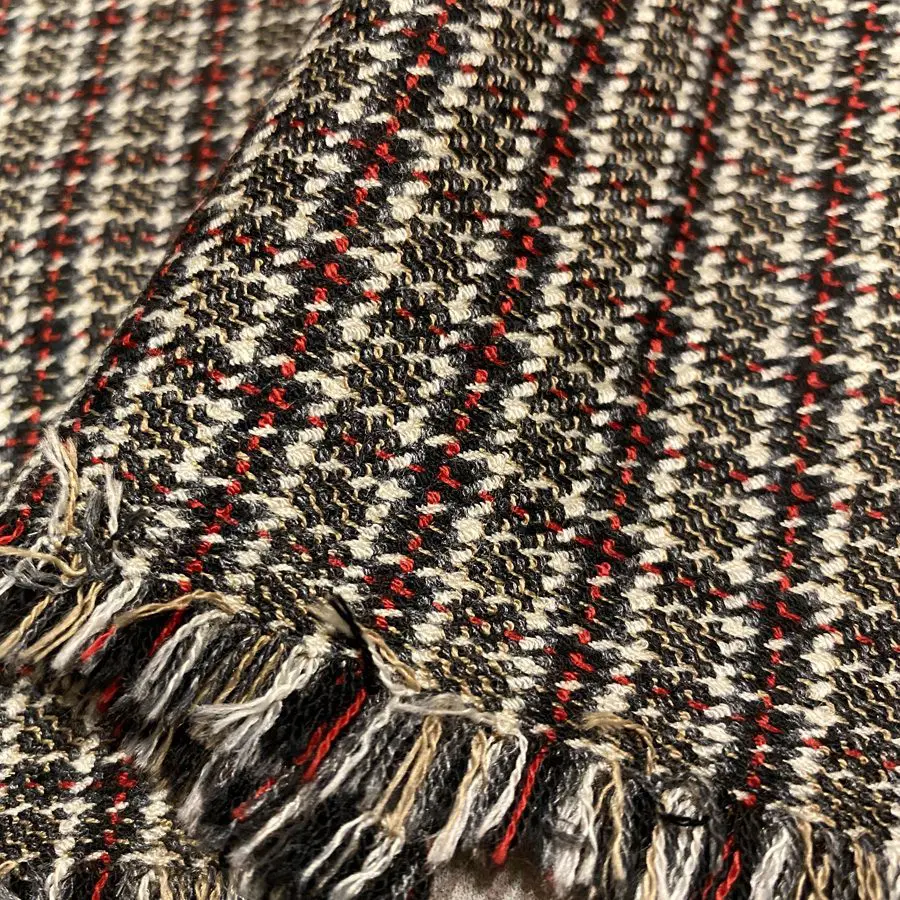 Kırmızı Çizgili Flanel Kumaş 49