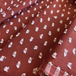 Kırmızı Desenli Krep Kumaş 79