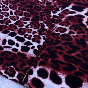 Leopar Desenli İpek Viskon Kumaş 399