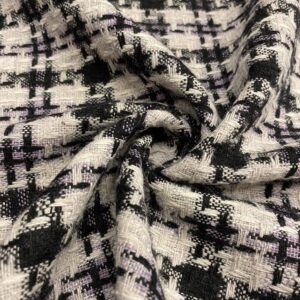 Lila Detaylı Geometrik Desenli Şanel Kumaş 117