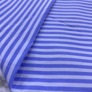 Mavi Çizgili Pamuk Poplin Kumaş 119