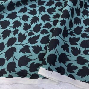 Mavi Desenli Krep Kumaş 80