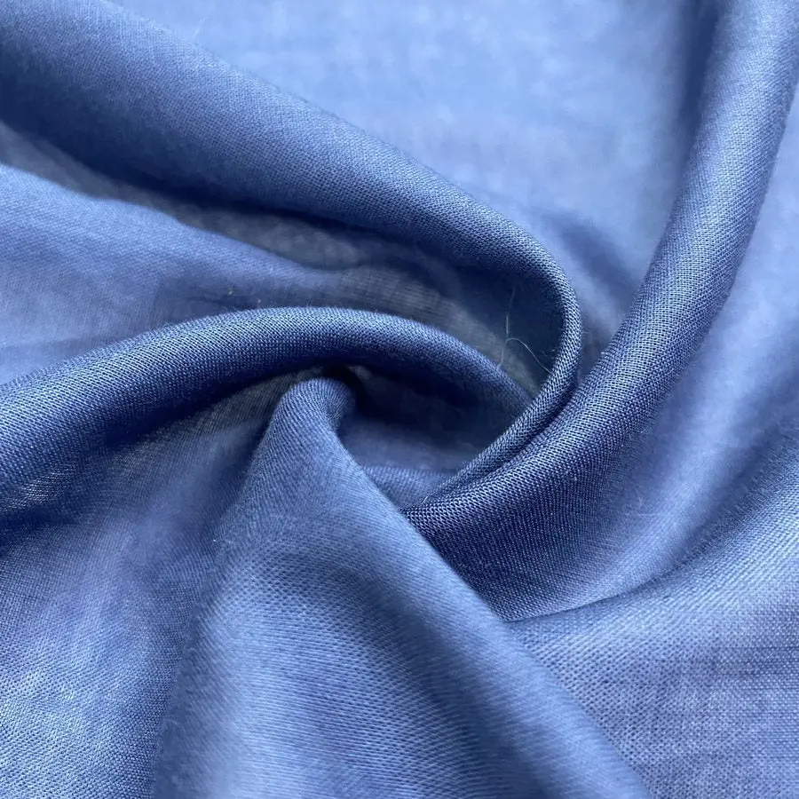 Mavi Pamuk Vual Kumaş 12