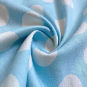 Mavi Puantiye Desenli Pamuk Poplin Kumaş 164