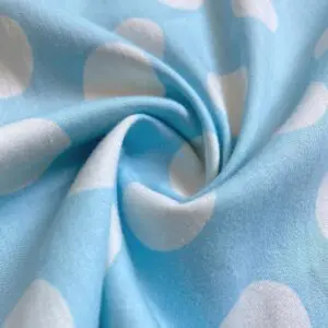 Mavi Puantiye Desenli Pamuk Poplin Kumaş 164