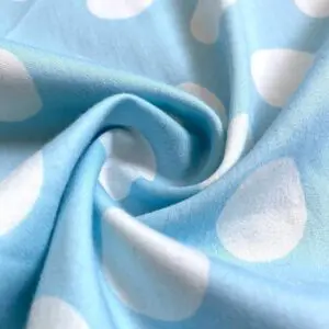 Mavi Puantiye Desenli Pamuk Poplin Kumaş 164