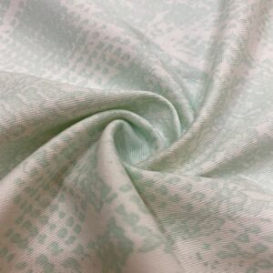 Mint Yeşili Yılan Desenli Kot Kumaş 33