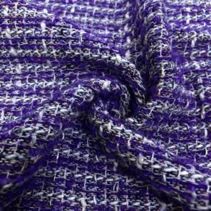 Mor Örme Desenli Şanel Kumaş 136 Mor Örme Desenli Şanel Kumaş 136