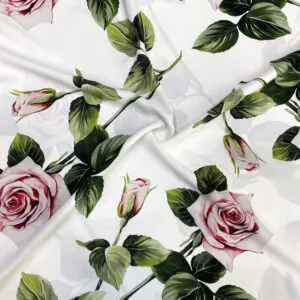 Özel Gül Desenli Jorjet Krep Kumaş 08 Özel Gül Desenli Jorjet Krep Kumaş 08