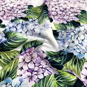 Özel Renkli Ortanca Desen Jorjet Krep Kumaş 26 Özel Renkli Ortanca Desen Jorjet Krep Kumaş 26