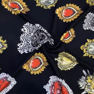 Özel Tasarım Desenli Jorjet Krep Kumaş 31