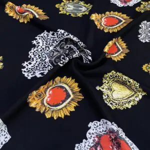 Özel Tasarım Desenli Jorjet Krep Kumaş 31