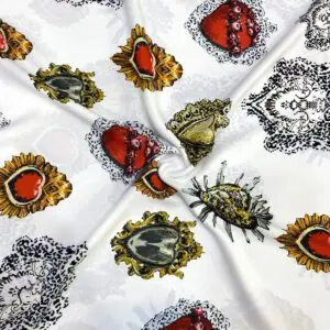 Özel Tasarım Desenli Jorjet Krep Kumaş 33