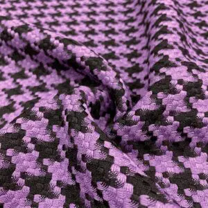 Pembe Kazayağı Desenli Poliviskon Şanel Kumaş 147