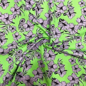 Pudra Çiçekli Pamuk Poplin Kumaş 138