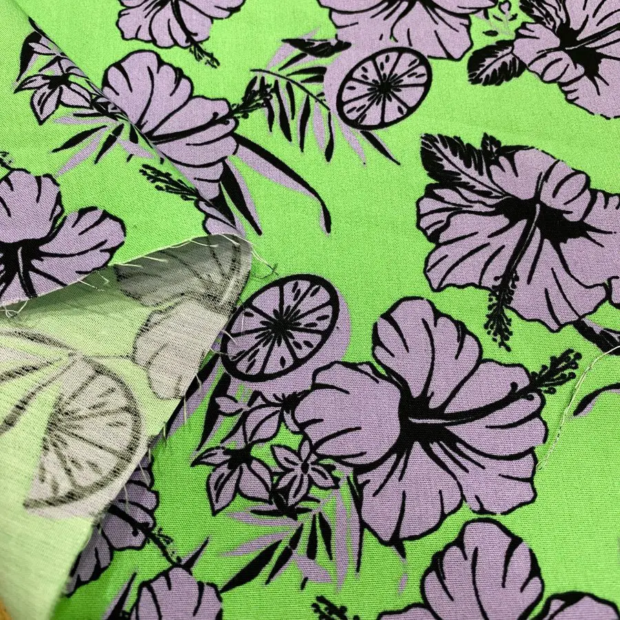 Pudra Çiçekli Pamuk Poplin Kumaş 138