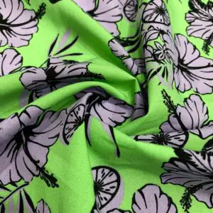 Pudra Çiçekli Pamuk Poplin Kumaş 138