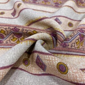 Pudra Etnik Desenli Şile Bezi Kumaş 37
