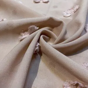 Pudra Ponpon Desenli Şifon Kumaş 142 Pudra Ponpon Desenli Şifon Kumaş 142