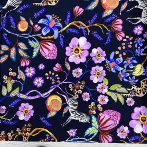 Rengarenk Çiçekli Pamuk Poplin Kumaş 137 Rengarenk Çiçekli Pamuk Poplin Kumaş 137