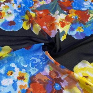 Rengarenk Desenli Şifon Kumaş 148