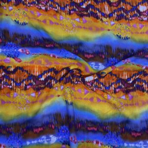 Renkli Batik Desenli İpek Viskon Kumaş 428