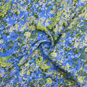 Renkli Çıtır Desenli Krep Kumaş 77