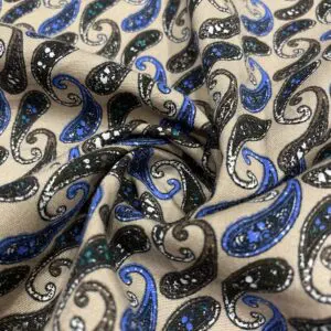 Şal Desenli Tensel Poplin Kumaş 152