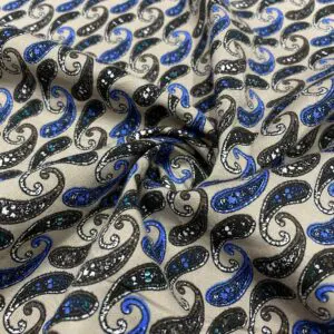 Şal Desenli Tensel Poplin Kumaş 152