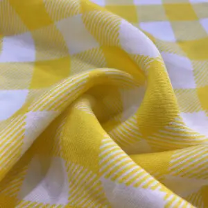 Sarı Pötikare Pamuk Viskon Kumaş 507