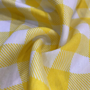 Sarı Pötikare Pamuk Viskon Kumaş 507