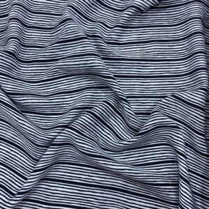 Siyah Çizgili Pamuk Viskon Kumaş 434