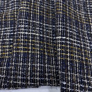 Siyah Üzerine Dokulu Şanel Kumaş 155