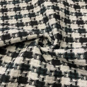 Yeşil Detaylı Geometrik Desenli Şanel Kumaş 125