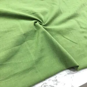 Yeşil Pamuk Keten Kumaş 16
