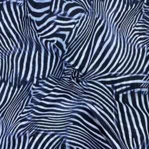 Zebra Desenli İpek Vual Kumaş 98